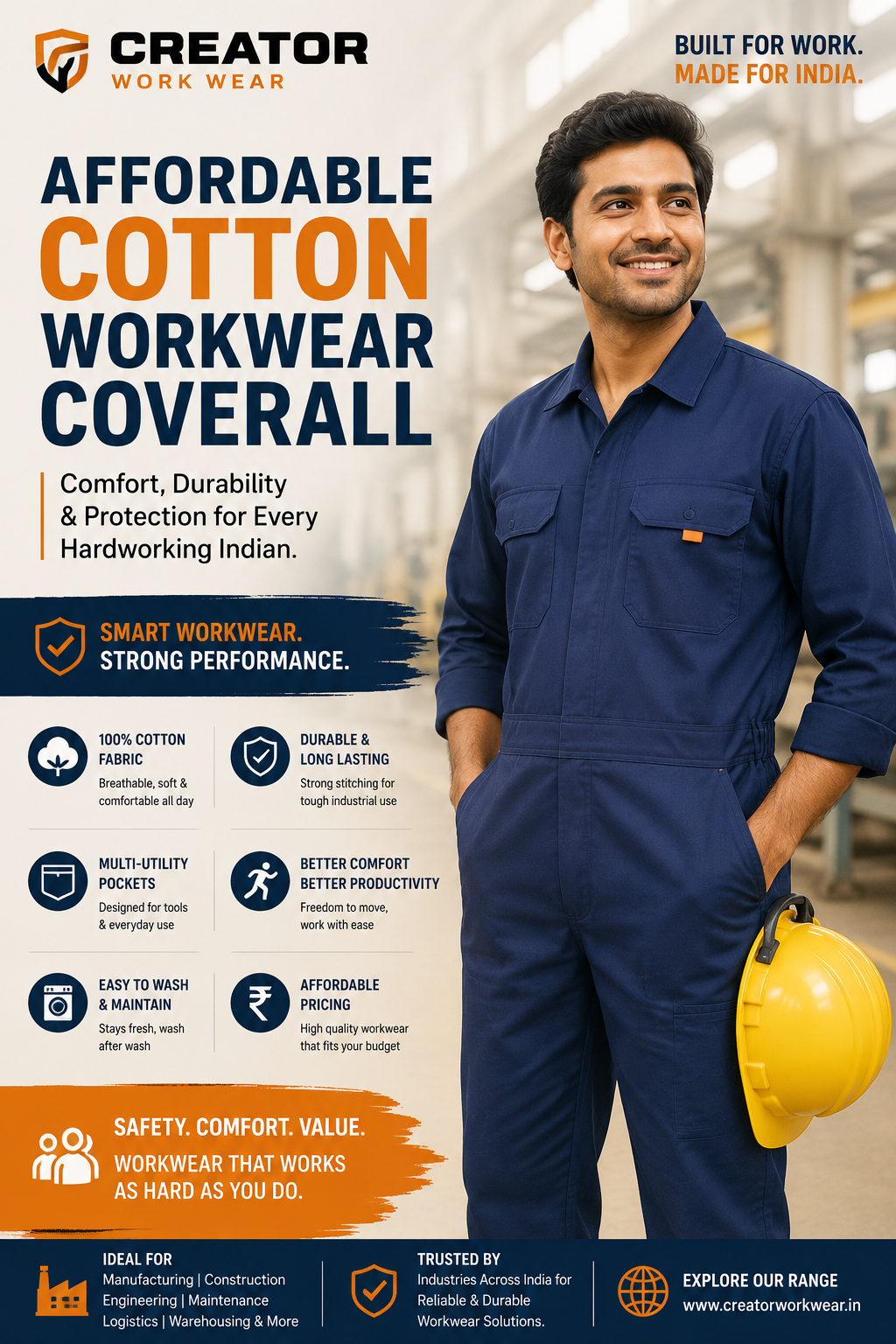 Affordable cotton workwear